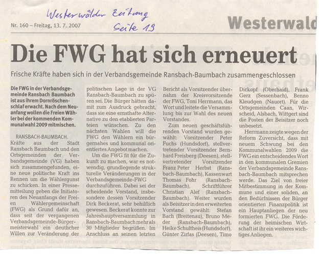 Fwg Vg Ransbach Baumbach